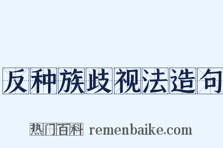 反种族歧视法造句是什么意思的图片